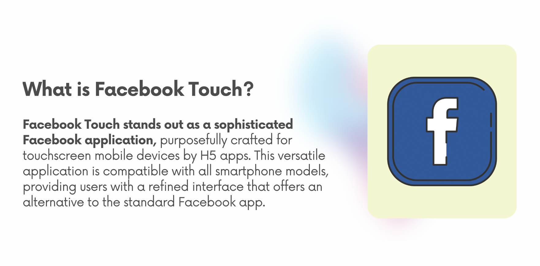 Touch on Facebook - What is Facebook Touch? Explanation of Touch on Facebook - What is Facebook Touch?